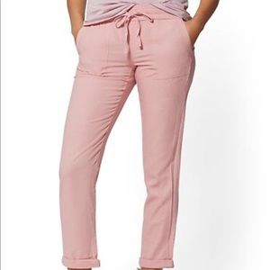 NWT Pink Linen Boyfriend Pant from Soho Ny & Co
